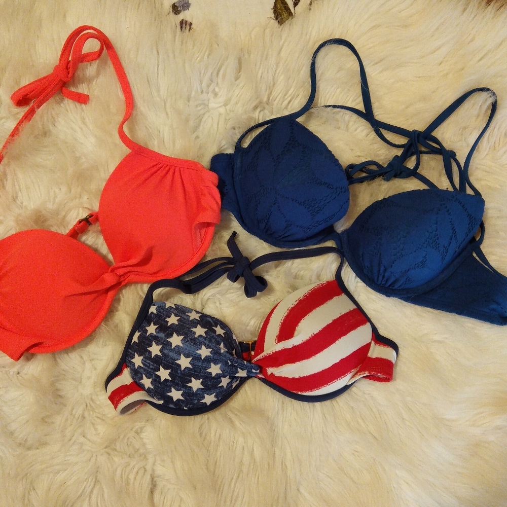3PK NWOT Bikini top Small